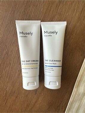 Musely face wash and sunscreen